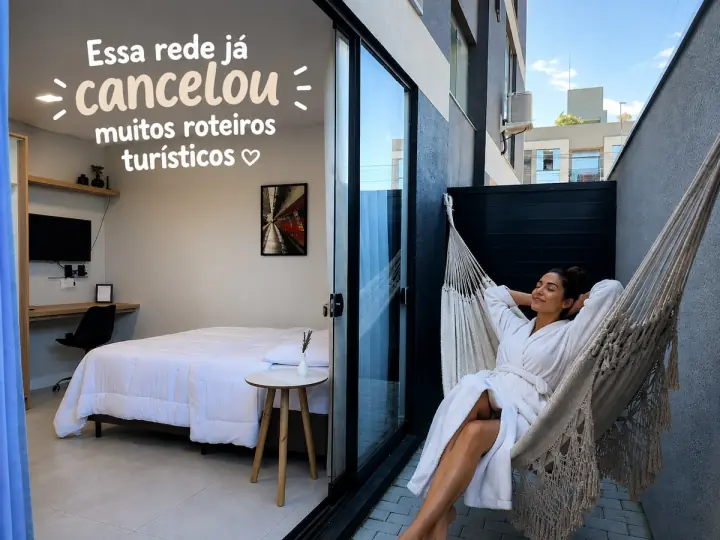 Foto do Instagram da Auga Studios mostrando studio mobiliado em Balneário Camboriú